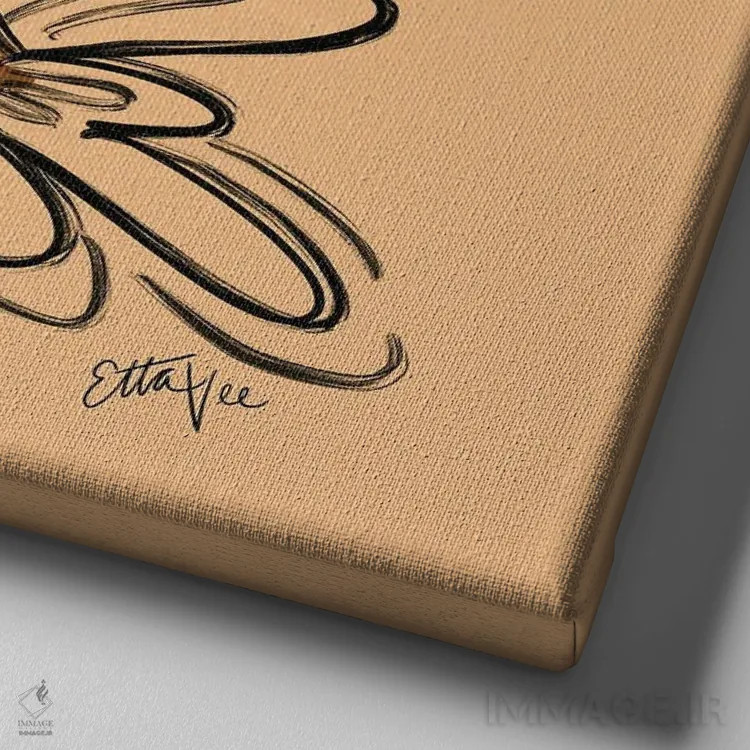 تابلو بانوی کلاسیک I اثر اتاوی (برند هنری) - نمای نزدیک بافت بوم