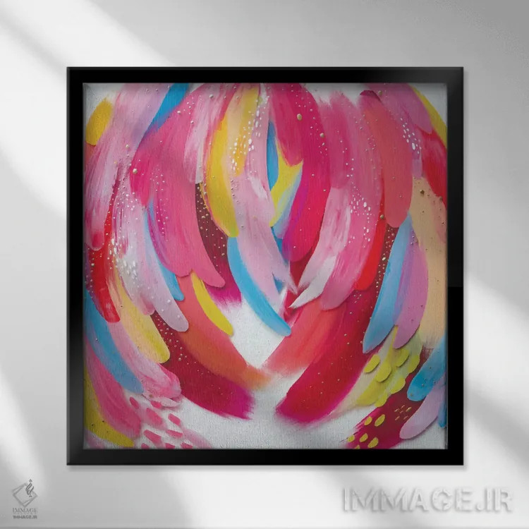 تابلو شماره ۳۵ اثر اتاوی (برند هنری) - نمای قابدار مشکی