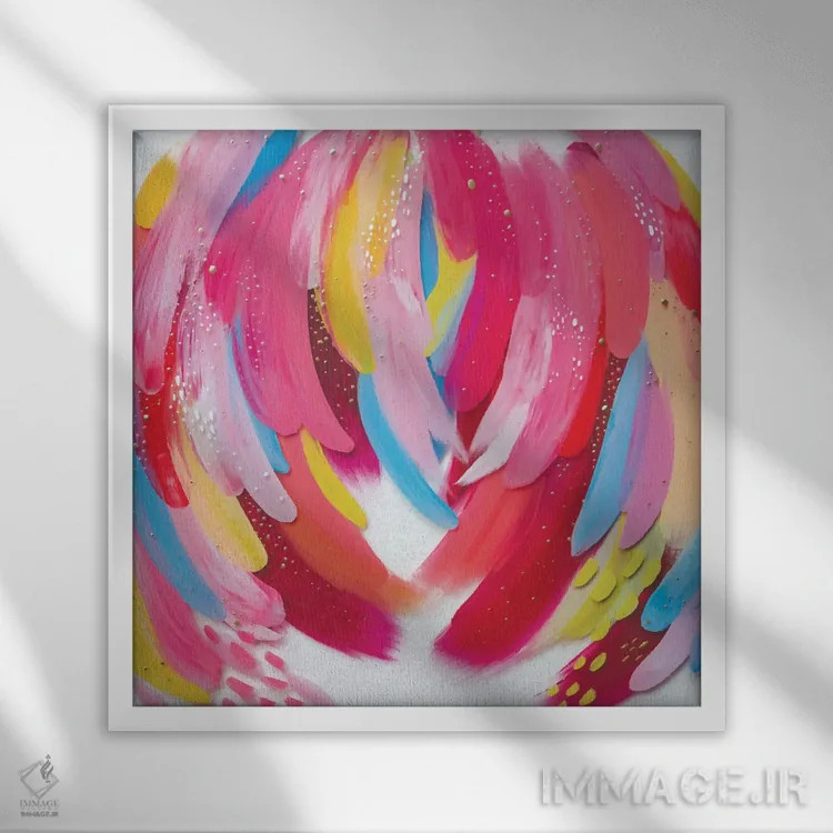 تابلو شماره ۳۵ اثر اتاوی (برند هنری) - نمای قابدار سفید