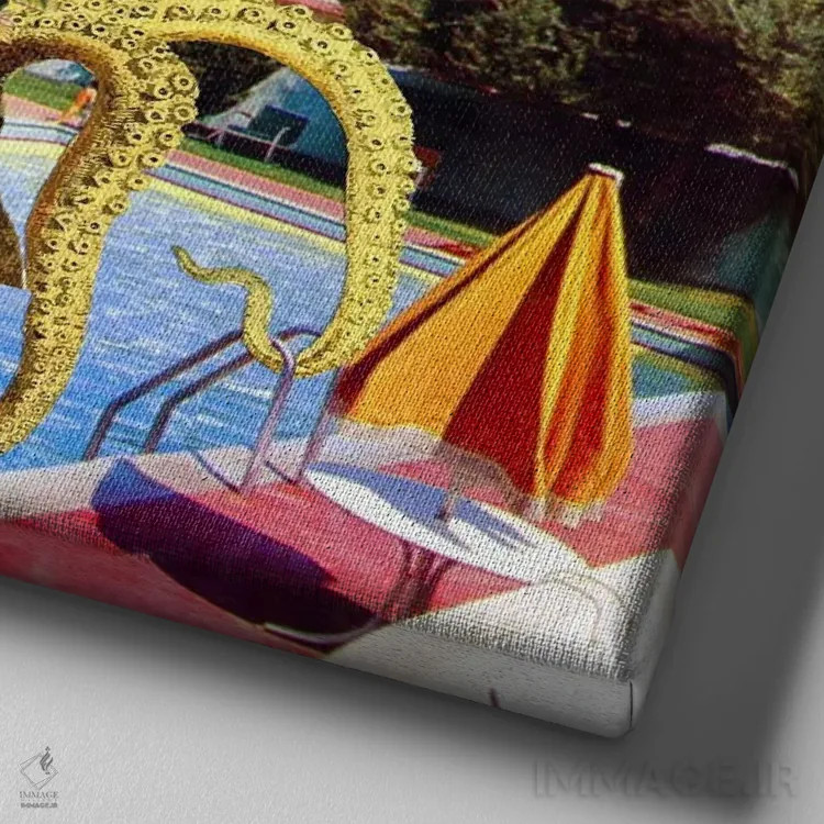 تابلو اوژینیا لولی (هنرمند) اثر اوژینا لولی - نمای نزدیک بافت بوم