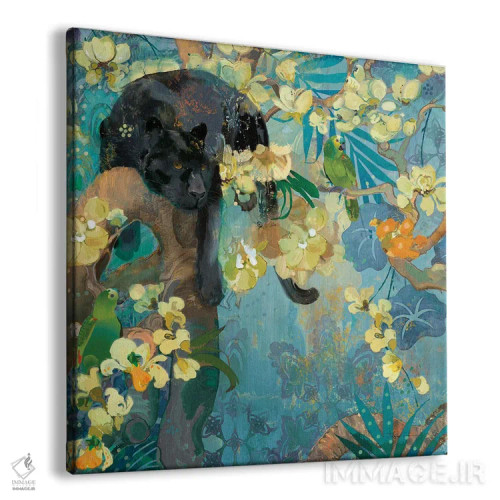 تابلو جاگوار سیاه (گربهسان) اثر اولیا دیزاینز (استودیو طراحی) - نمای پرسپکتیو محصول