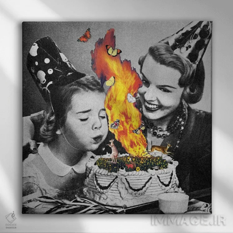 تابلو اوژینیا لولی (هنرمند) اثر اوژینا لولی - نمای روبهرو روی دیوار