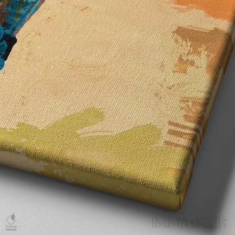 تابلو آرمانشهر حیوانات سوم اثر اولیا دیزاینز (استودیو طراحی) - نمای نزدیک بافت بوم