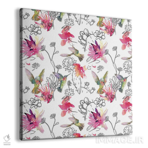 تابلو الگوی مرغ مگسخوار کویری اثر اولیا دیزاینز (استودیو طراحی) - نمای پرسپکتیو محصول