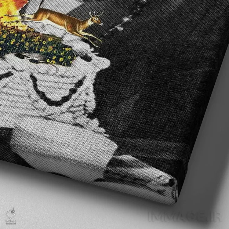 تابلو اوژینیا لولی (هنرمند) اثر اوژینا لولی - نمای نزدیک بافت بوم