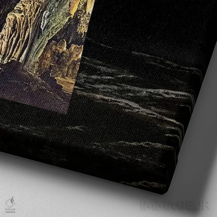 تابلو اوژینیا لولی (هنرمند) اثر اوژینا لولی - نمای نزدیک بافت بوم