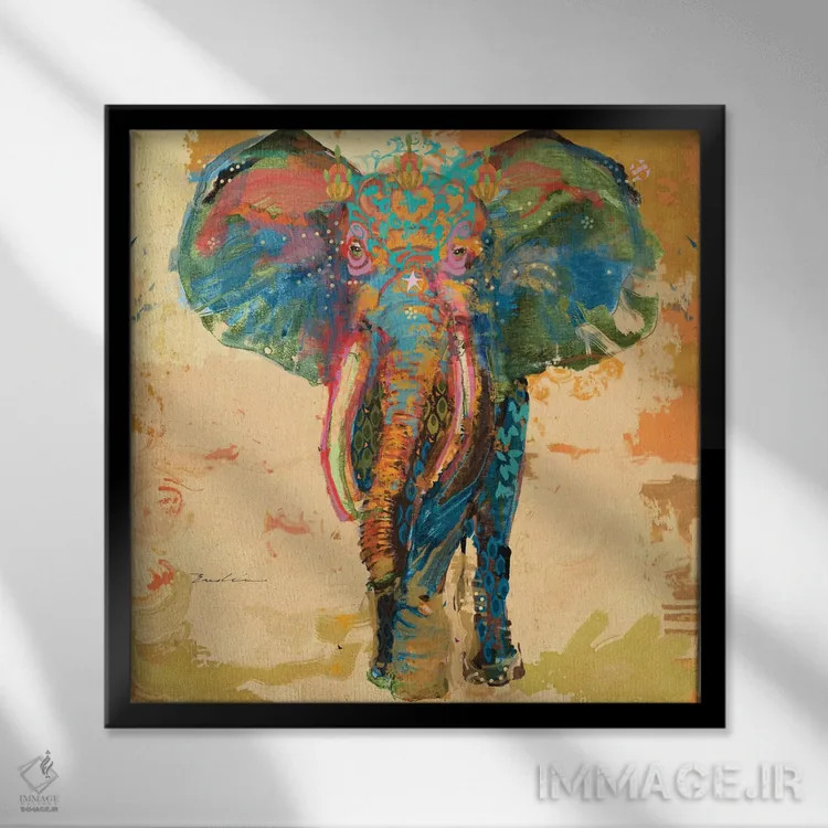 تابلو آرمانشهر حیوانات سوم اثر اولیا دیزاینز (استودیو طراحی) - نمای قابدار مشکی