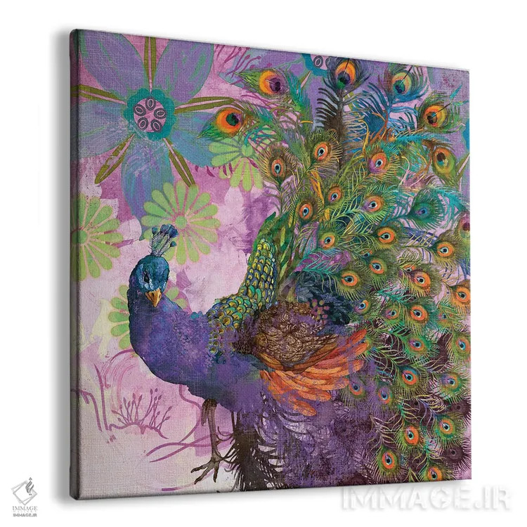 تابلو قدمزنی طاووس اثر اولیا دیزاینز (استودیو طراحی) - نمای پرسپکتیو محصول