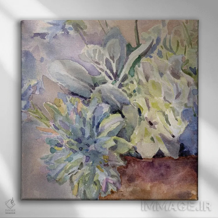 تابلو هورتانسیا پریوینکل سوم اثر اولیا دیزاینز (استودیو طراحی) - نمای روبهرو روی دیوار