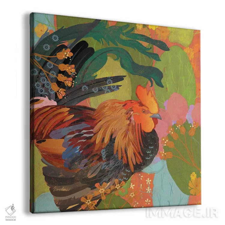 تابلو خروس مکزیکی اثر اولیا دیزاینز (استودیو طراحی) - نمای پرسپکتیو محصول