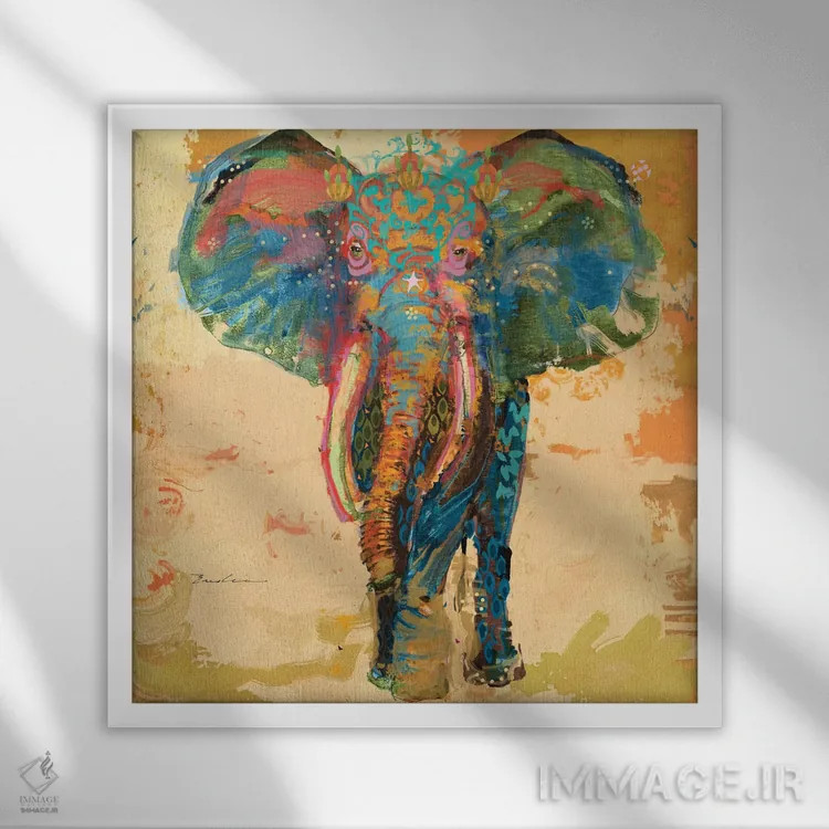 تابلو آرمانشهر حیوانات سوم اثر اولیا دیزاینز (استودیو طراحی) - نمای قابدار سفید