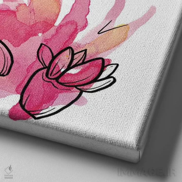 تابلو مرغ مگسخوار کویری اثر اولیا دیزاینز (استودیو طراحی) - نمای نزدیک بافت بوم