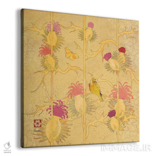 تابلو افتاب پرست زرد بر گل خار اثر اولیا دیزاینز (استودیو طراحی) - نمای پرسپکتیو محصول