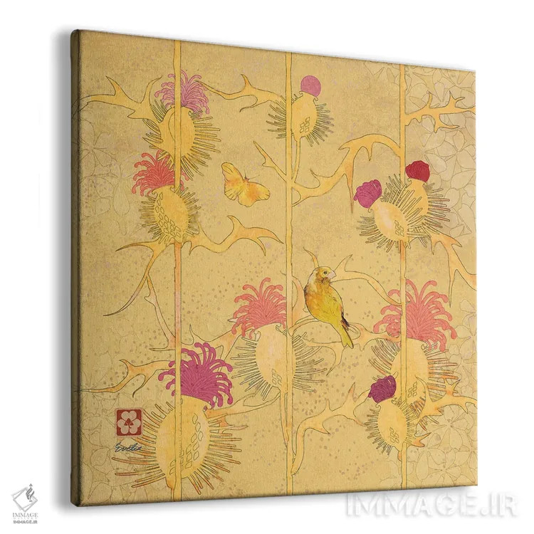 تابلو افتاب پرست زرد بر گل خار اثر اولیا دیزاینز (استودیو طراحی) - نمای پرسپکتیو محصول