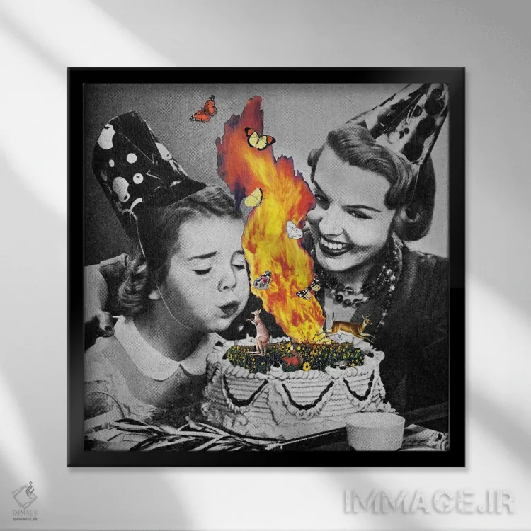 تابلو اوژینیا لولی (هنرمند) اثر اوژینا لولی - نمای قابدار مشکی