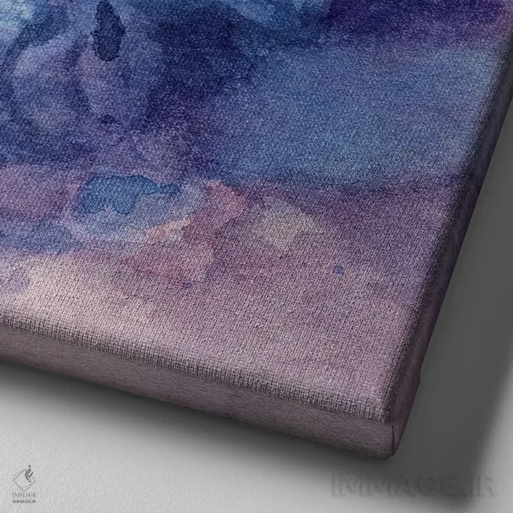 تابلو هورتانسیا پریوینکل دوم اثر اولیا دیزاینز (استودیو طراحی) - نمای نزدیک بافت بوم