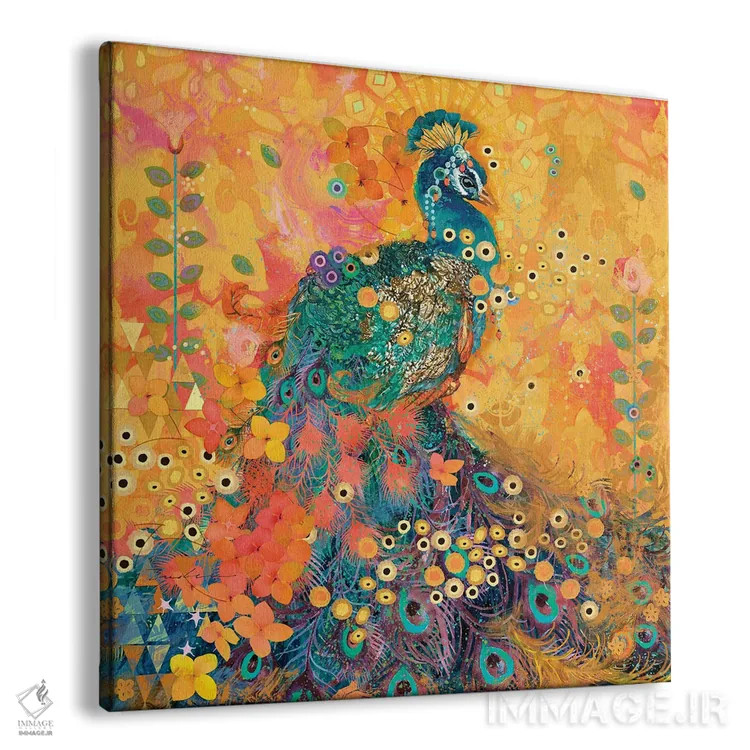 تابلو طاووس آفریکارما اثر اولیا دیزاینز (استودیو طراحی) - نمای پرسپکتیو محصول