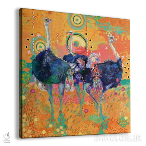 تابلو سه شترمرغ اثر اولیا دیزاینز (استودیو طراحی) - نمای پرسپکتیو محصول