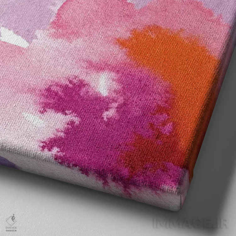 تابلو ترکیب آبرنگی گلها IV اثر اولیا دیزاینز (استودیو طراحی) - نمای نزدیک بافت بوم