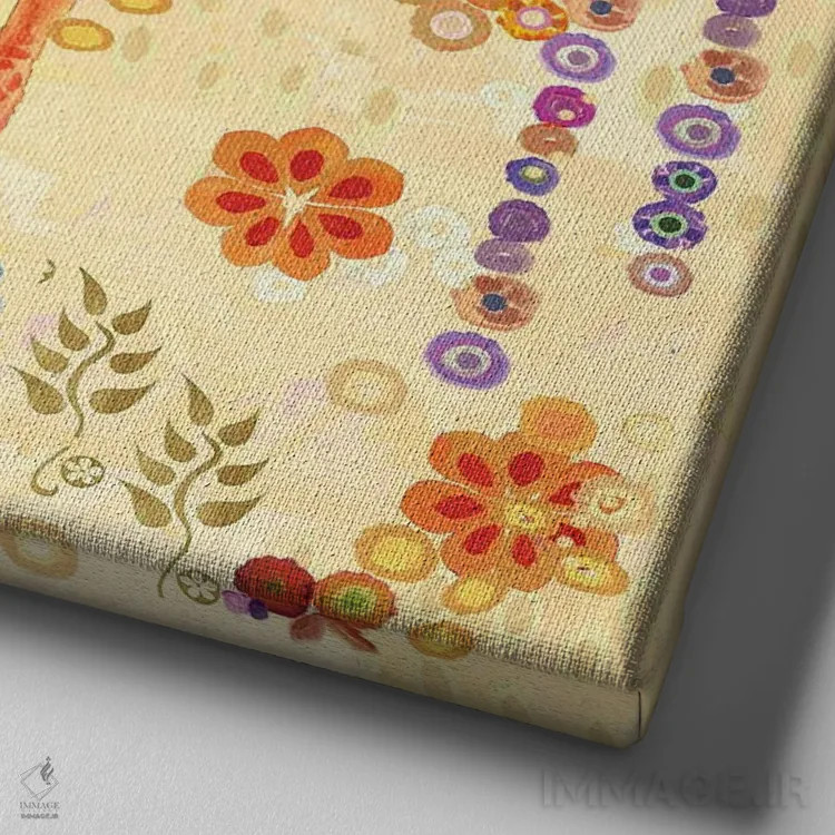 تابلو زرافهها در باغ اثر اولیا دیزاینز (استودیو طراحی) - نمای نزدیک بافت بوم