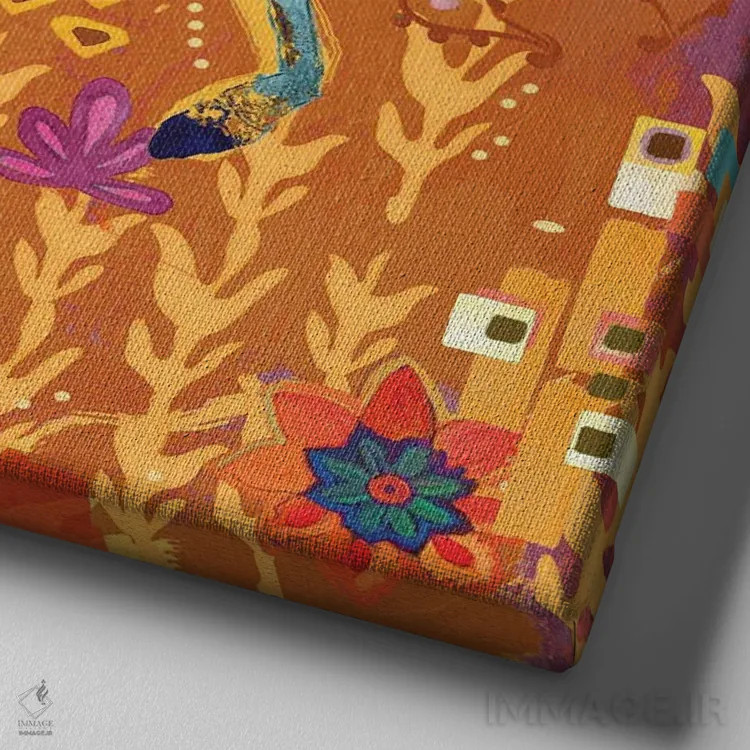 تابلو غزال سامبورو اثر اولیا دیزاینز (استودیو طراحی) - نمای نزدیک بافت بوم