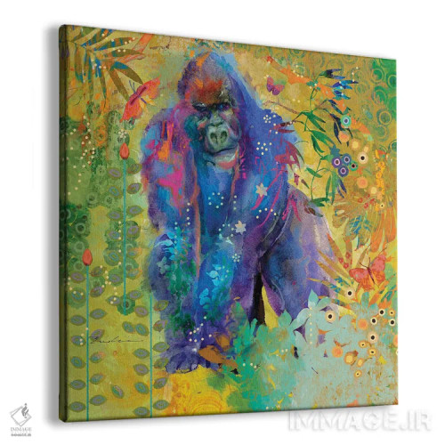 تابلو تفکر گوریل در جنگل اثر اولیا دیزاینز (استودیو طراحی) - نمای پرسپکتیو محصول