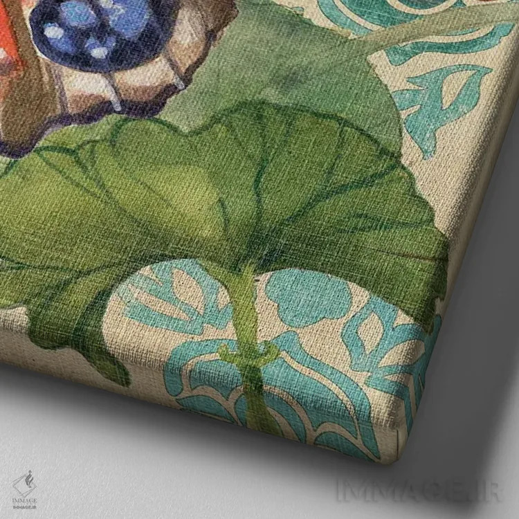 تابلو پروانه طاووسی اروپایی اثر اولیا دیزاینز (استودیو طراحی) - نمای نزدیک بافت بوم