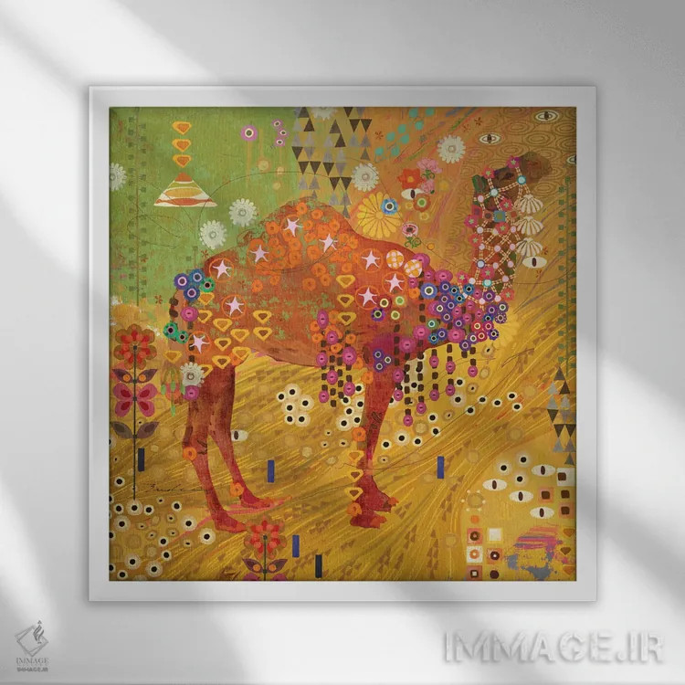 تابلو شترهای تار اثر اولیا دیزاینز (استودیو طراحی) - نمای قابدار سفید