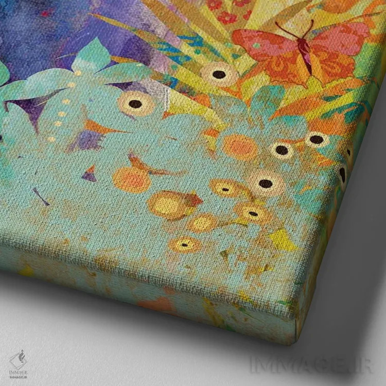 تابلو تفکر گوریل در جنگل اثر اولیا دیزاینز (استودیو طراحی) - نمای نزدیک بافت بوم