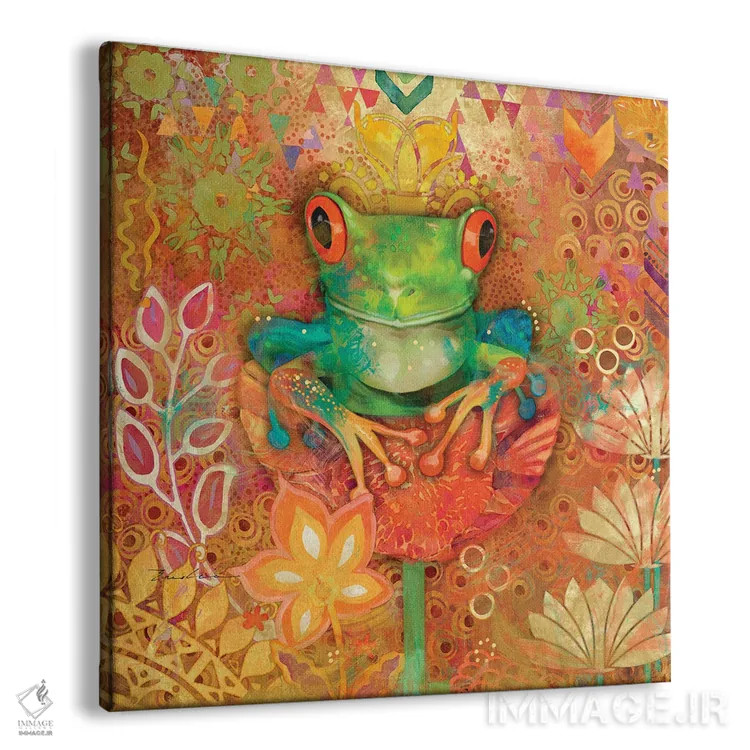 تابلو قورباغه درختی چشمقرمز اثر اولیا دیزاینز (استودیو طراحی) - نمای پرسپکتیو محصول
