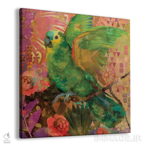 تابلو طوطیهای بزرگ سبز اثر اولیا دیزاینز (استودیو طراحی) - نمای پرسپکتیو محصول