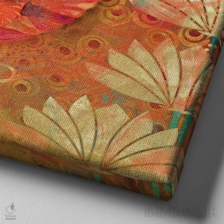 تابلو قورباغه درختی چشمقرمز اثر اولیا دیزاینز (استودیو طراحی) - نمای نزدیک بافت بوم