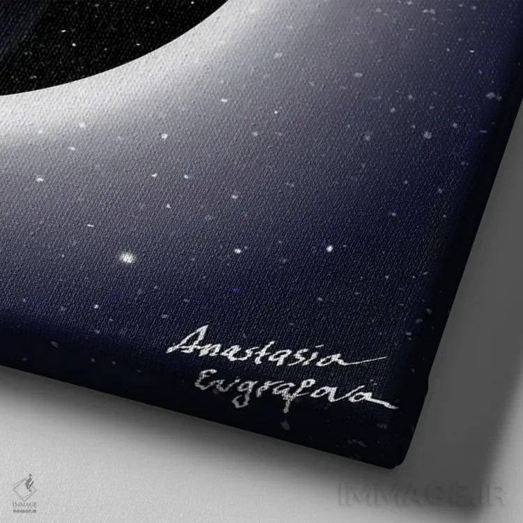 تابلو پلنگ اثر آناستازیا اِوگرافوا - نمای نزدیک بافت بوم