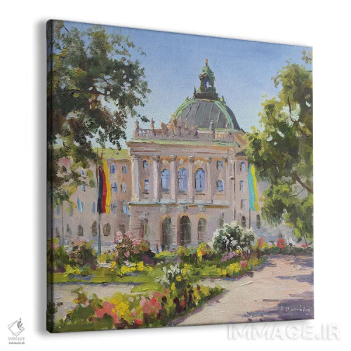 تابلو کاخ عدالت، مونیخ، آلمان اثر اوگنیا مکانوا - نمای پرسپکتیو محصول