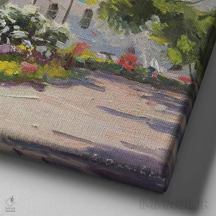 تابلو کاخ عدالت، مونیخ، آلمان اثر اوگنیا مکانوا - نمای نزدیک بافت بوم