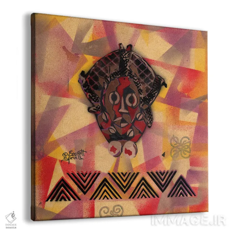 تابلو نقاب دان ساحل عاج اثر اورِت اسپرویل - نمای پرسپکتیو محصول