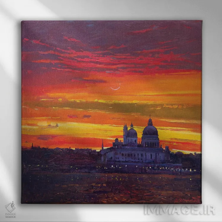 تابلو ونیز، ایتالیا ۱ اثر اوگنیا مکانوا - نمای روبهرو روی دیوار