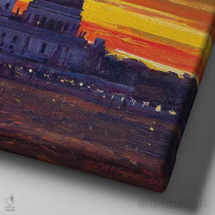 تابلو ونیز، ایتالیا ۱ اثر اوگنیا مکانوا - نمای نزدیک بافت بوم