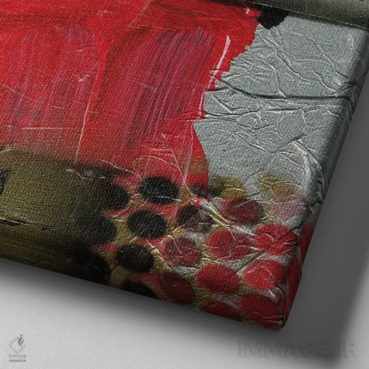 تابلو جبران خسارت ۱۸۶۵ بخش اول اثر اورِت اسپرویل - نمای نزدیک بافت بوم