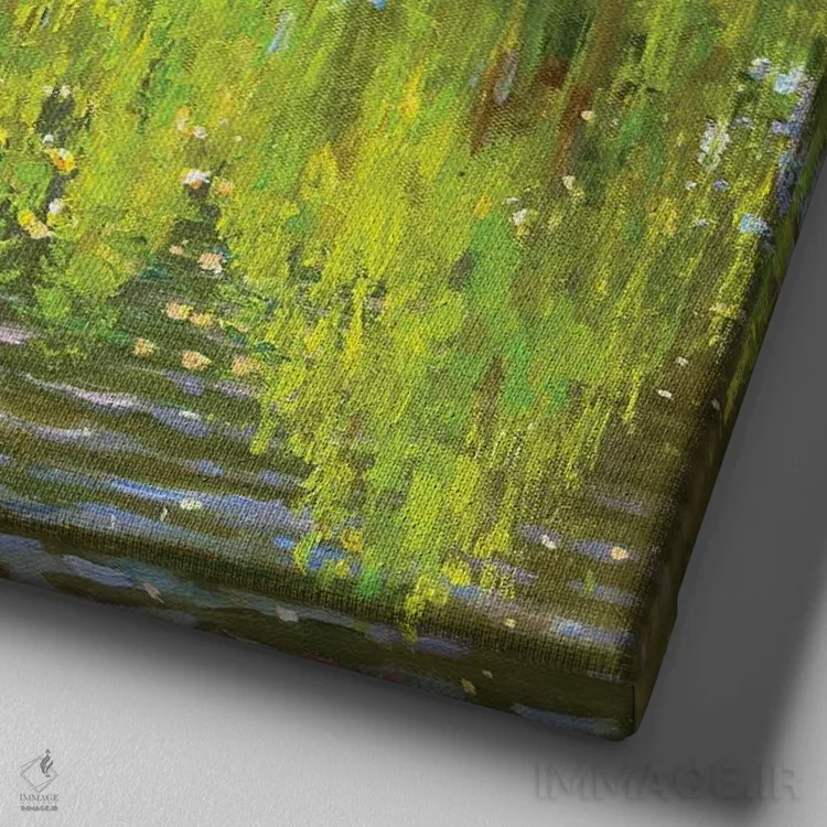 تابلو درخت بید اثر اوگنیا مکانوا - نمای نزدیک بافت بوم