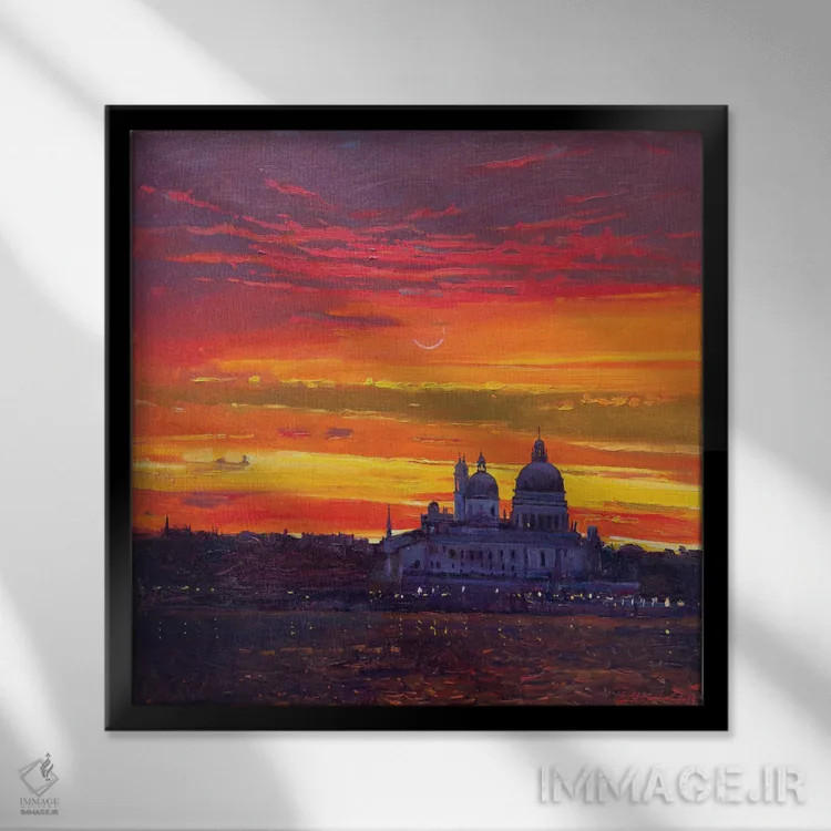 تابلو ونیز، ایتالیا ۱ اثر اوگنیا مکانوا - نمای قابدار مشکی