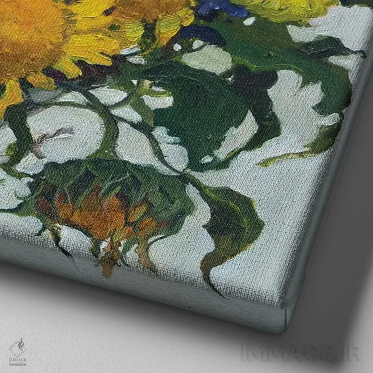 تابلو پاییز در راه است اثر اوگنیا مکانوا - نمای نزدیک بافت بوم