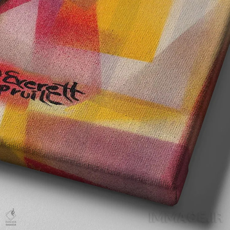 تابلو نقاب دان و قدرت عشق اثر اورِت اسپرویل - نمای نزدیک بافت بوم