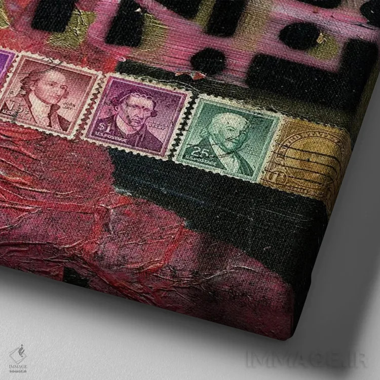 تابلو جبران ۴۰ بخش چهارم اثر اورِت اسپرویل - نمای نزدیک بافت بوم