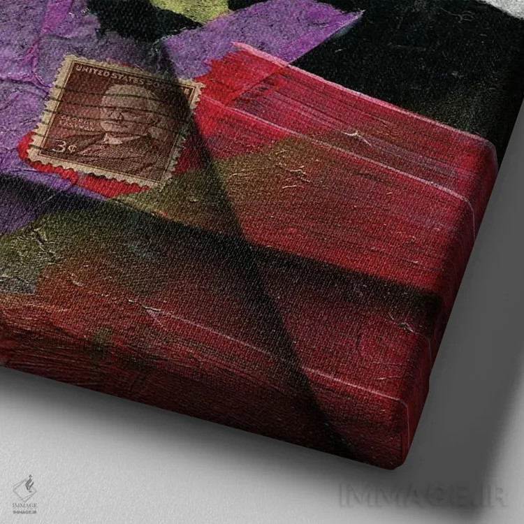 تابلو جبران ۴۰ بخش سوم اثر اورِت اسپرویل - نمای نزدیک بافت بوم