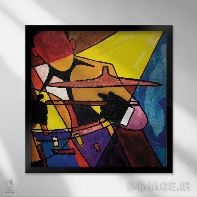 تابلو سهنفرهٔ سفر ۳ اثر اورِت اسپرویل - نمای قابدار مشکی