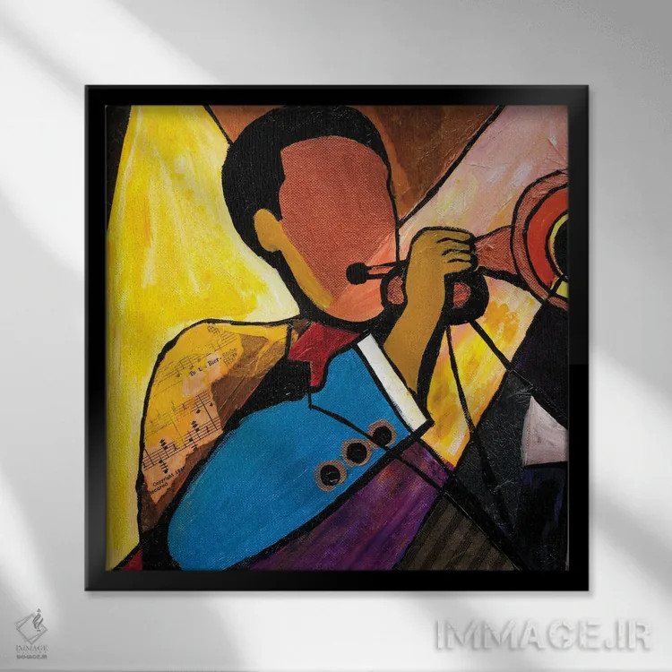 تابلو سهنفرهٔ سفر ۱ اثر اورِت اسپرویل - نمای قابدار مشکی