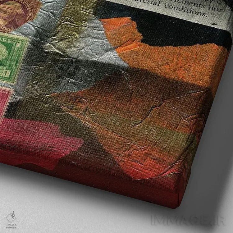 تابلو جبران ۴۰ بخش اول اثر اورِت اسپرویل - نمای نزدیک بافت بوم