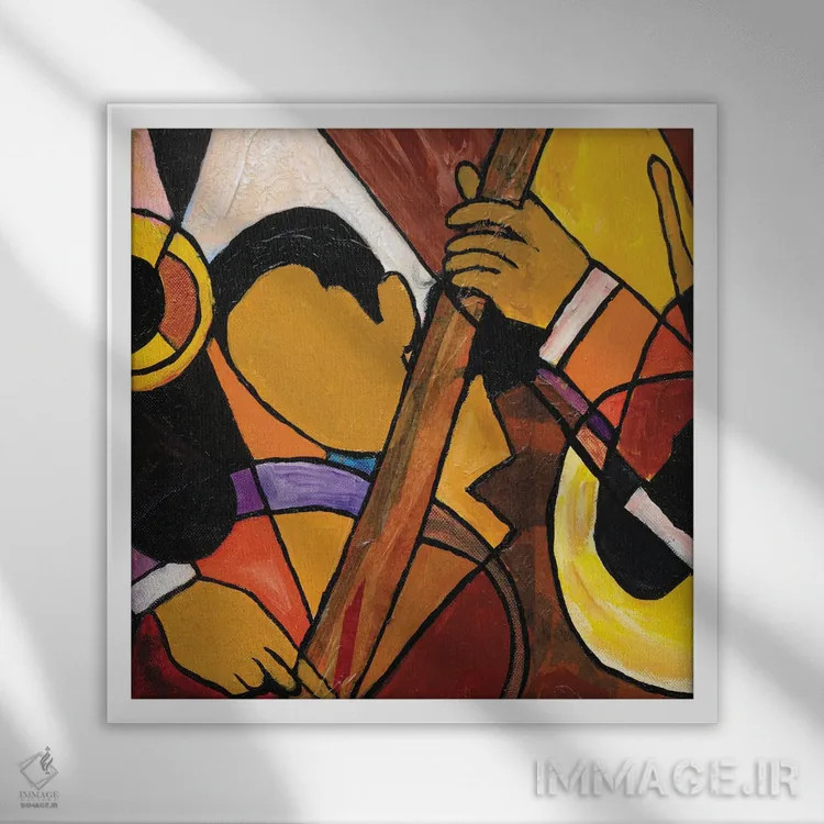 تابلو سهنفرهٔ سفر ۲ اثر اورِت اسپرویل - نمای قابدار سفید