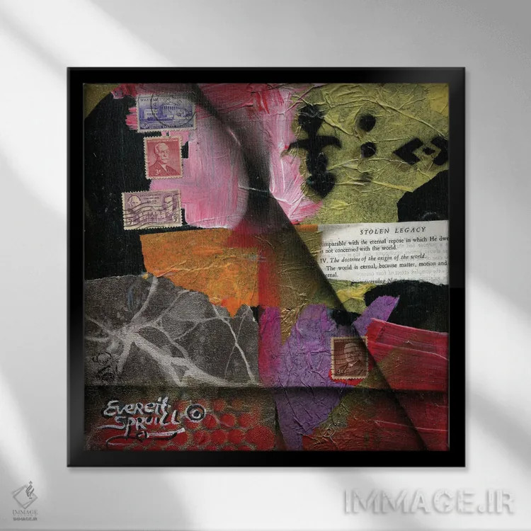 تابلو جبران ۴۰ بخش سوم اثر اورِت اسپرویل - نمای قابدار مشکی